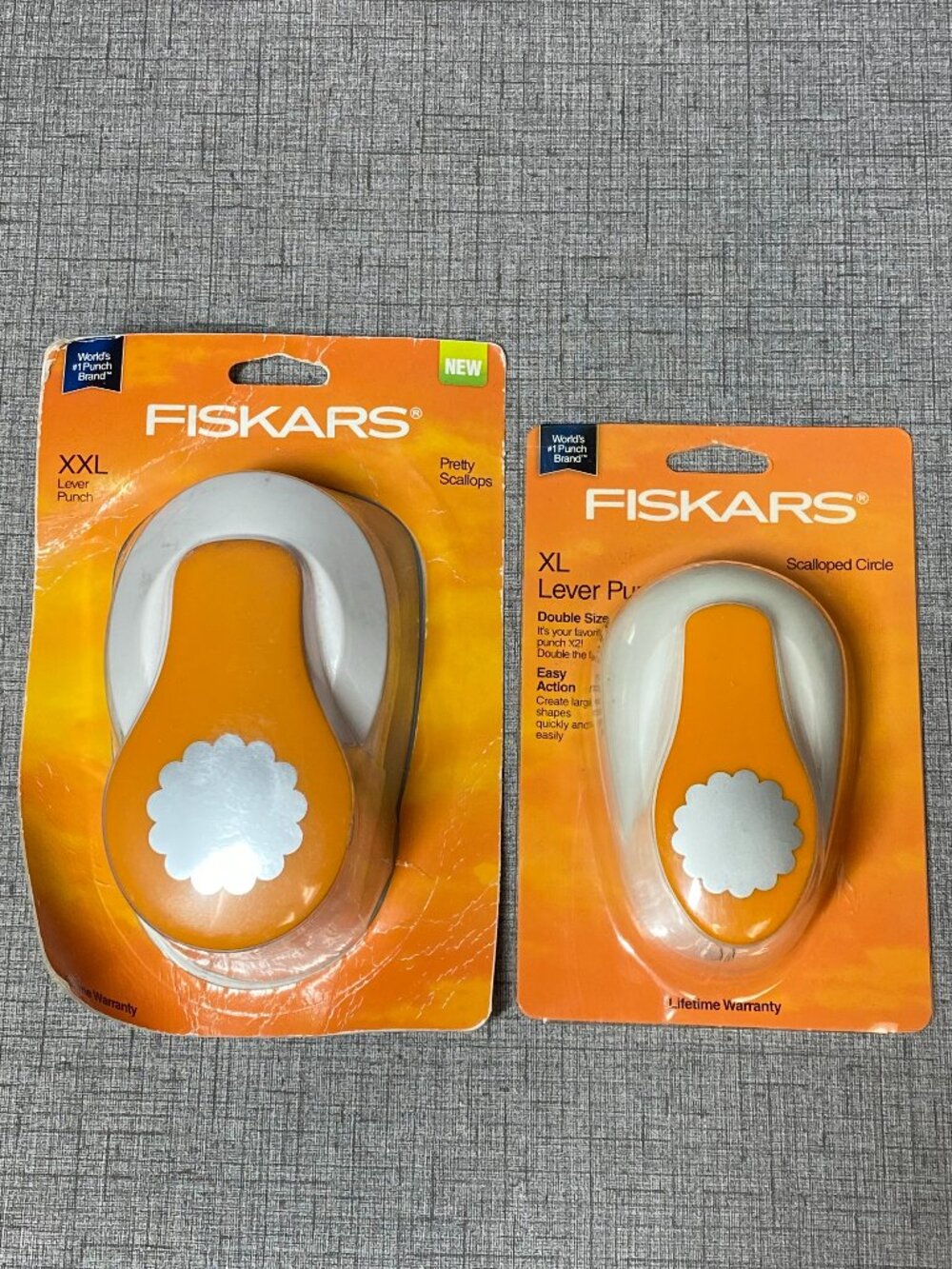 New Fiskars Scrapbooking XL & XXL Paper Punch Scallop